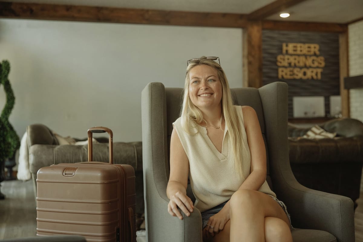 Relaxing in the renovated lobby